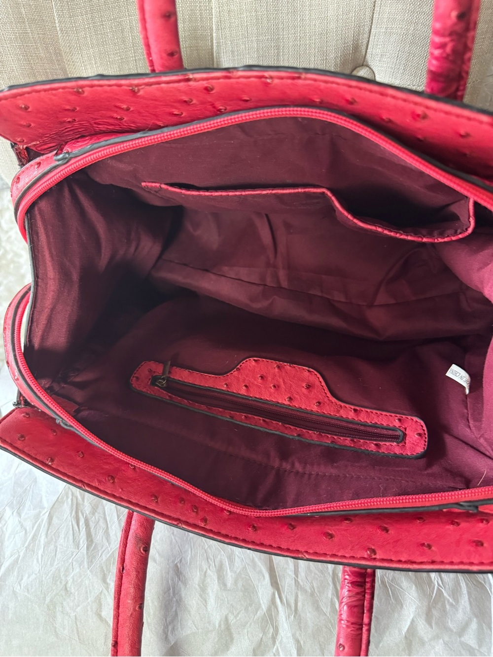 kate spade Pink, Red & Silver Striped Leather Tote - Picture 6 of 7